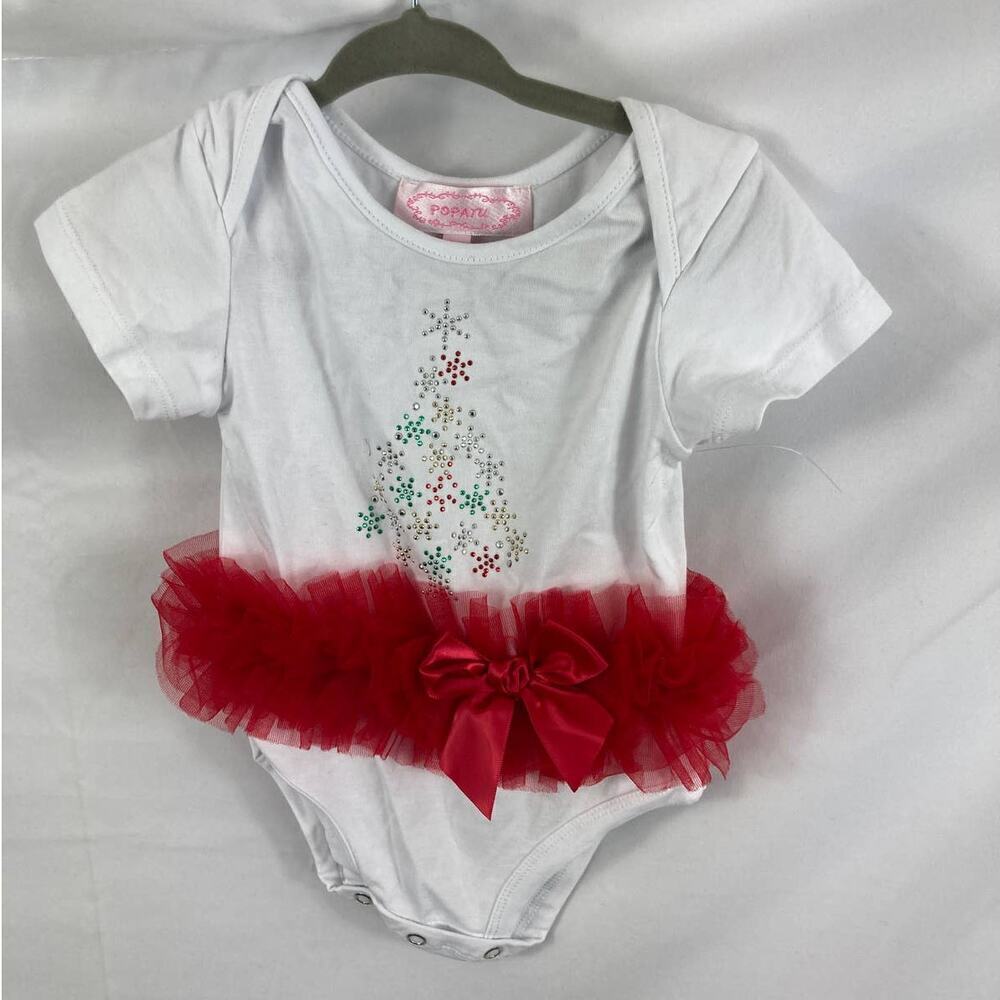 NWOT Popatu Christmas Tree One Piece  12M